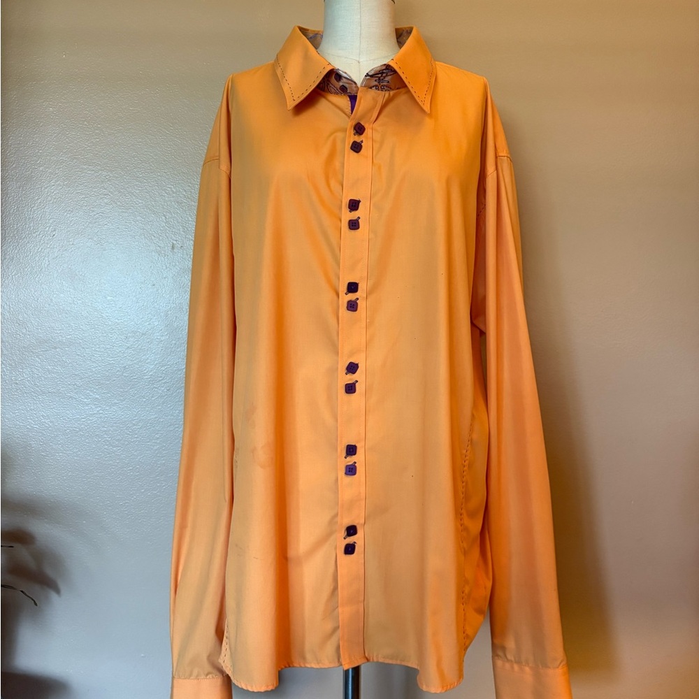 Orange Button-Up Shirt
